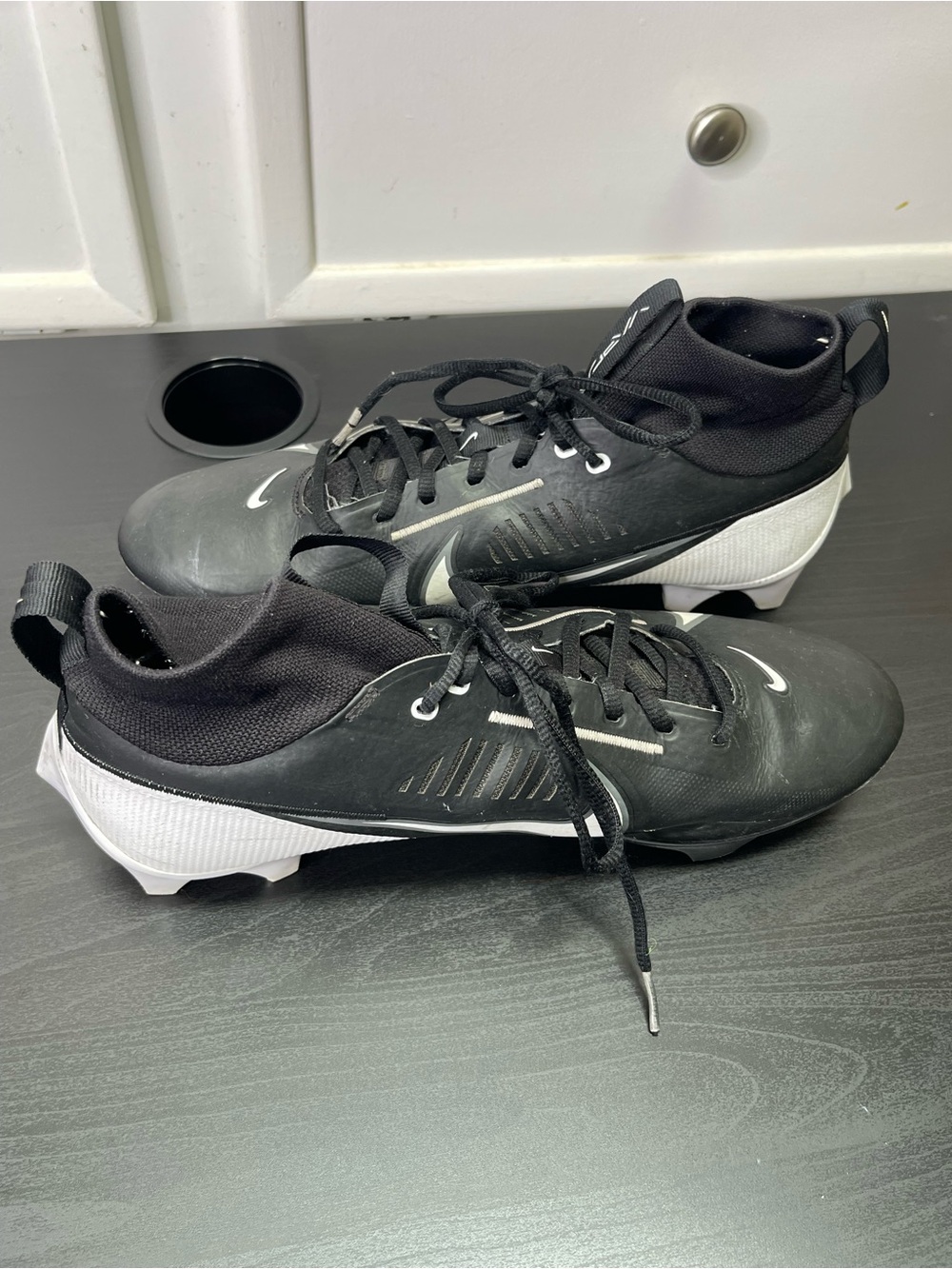 Nike Vapor Edge Pro 360 2 Football Cleats Black White DA5456-001 Men's Size 12